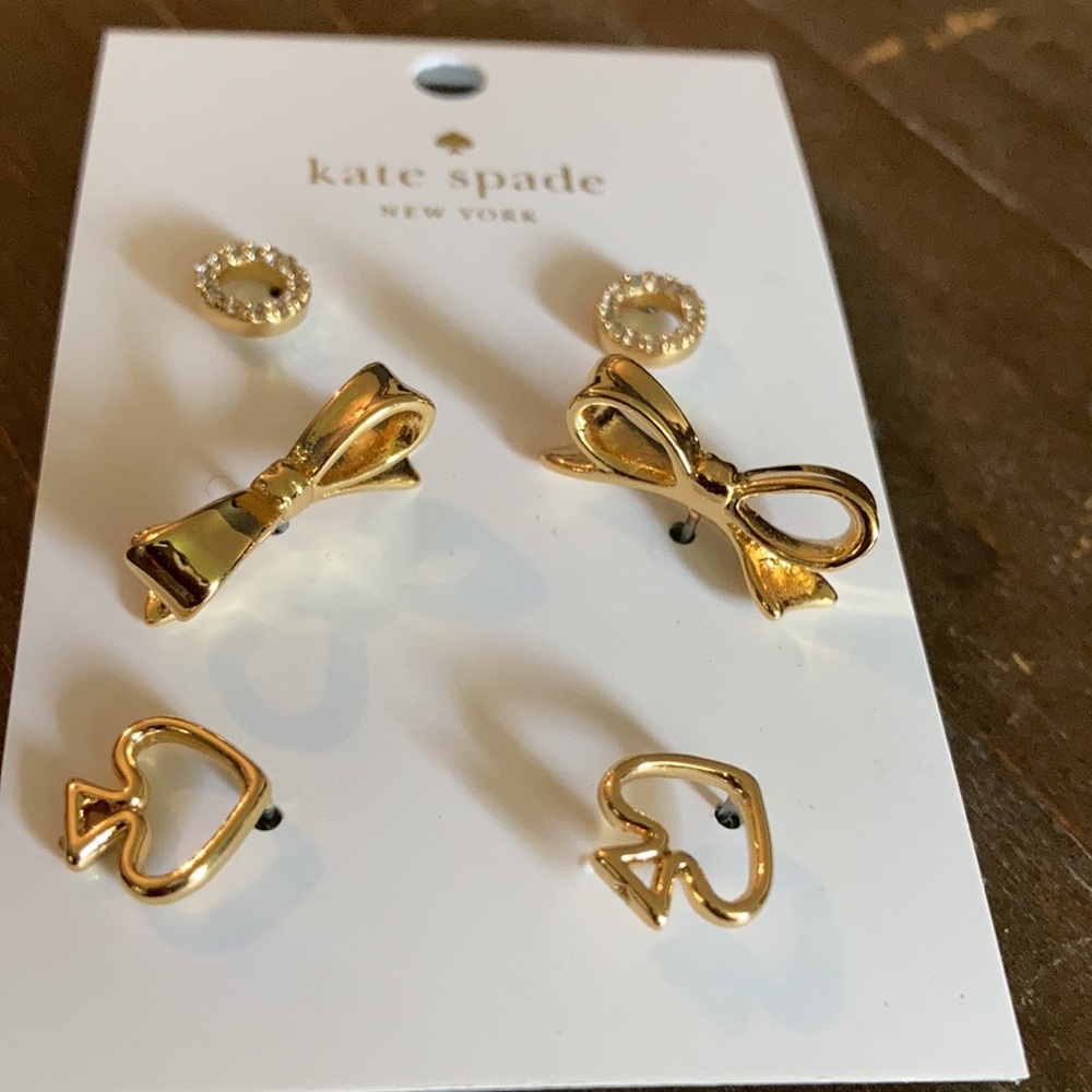 NEW Kate Spade Set of 3 earings - Picture 3 of 3